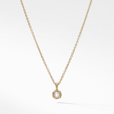 Cable Collectibles Kids Necklace Birthstone Necklace with Cultured freshwater Pearls in 18K Gold, 3mm