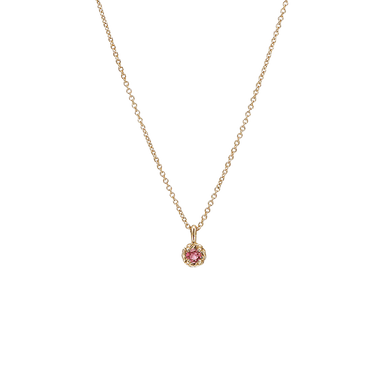 Pink Tourmaline Cable Kids Necklace