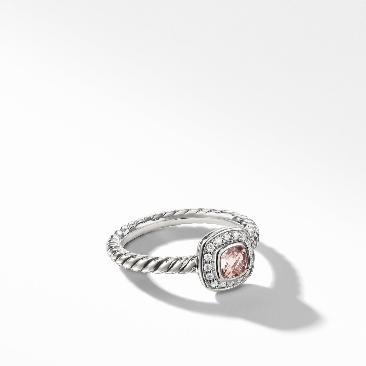 Albion Kids Ring with Morganite and Diamonds, 4mm
