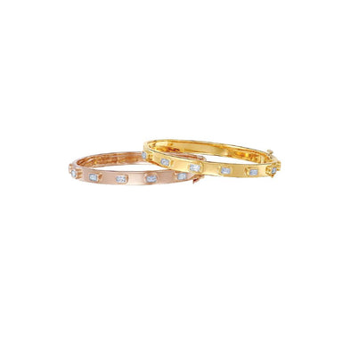 18K Rose Gold ASHOKA Diamond Bangle
