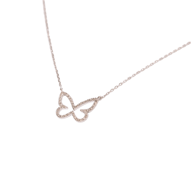 Open Butterfly Necklace with Diamonds
