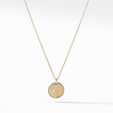 Initial "C" Pendant with Diamonds