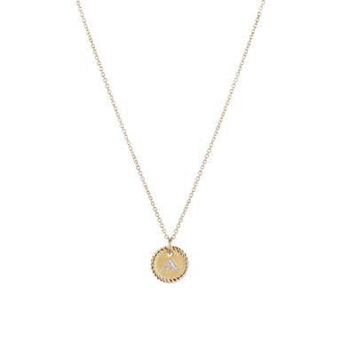 Initial "A" Pendant with Diamonds