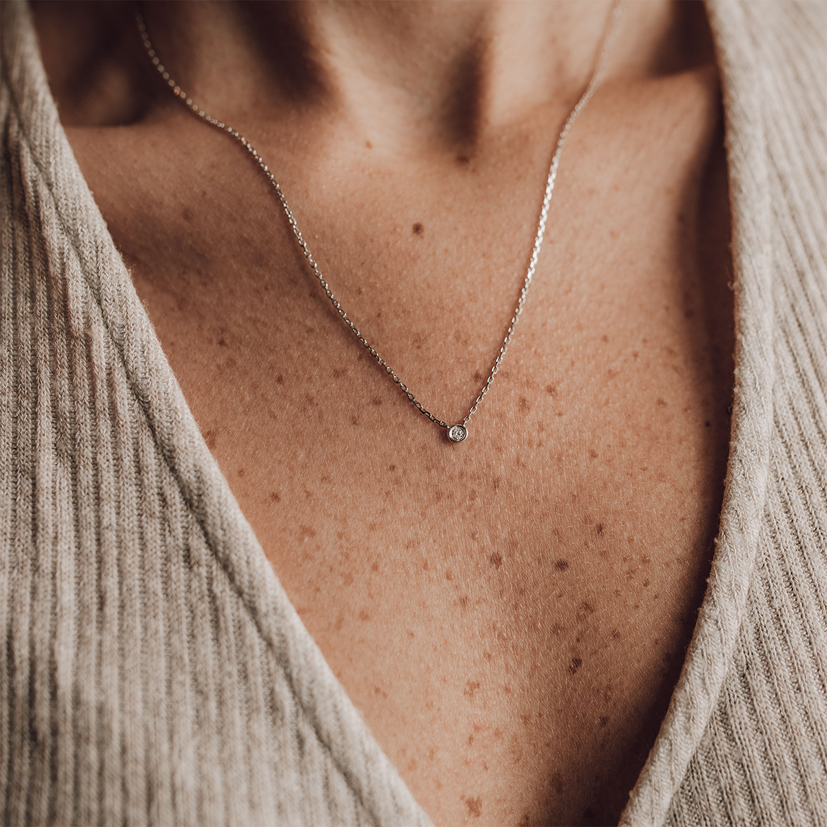 Solitaire Diamond Necklace