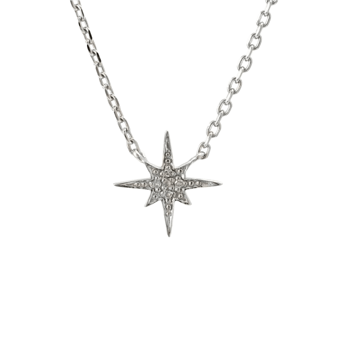 North Star Necklace with Diamonds