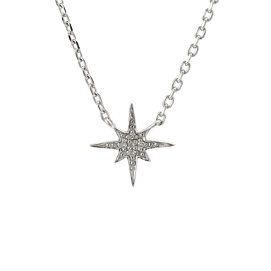 North Star Necklace with Diamonds