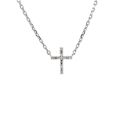 Classic Cross Necklace with Diamonds