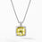 Chatelaine Pave Bezel Pendant Necklace with Lemon Citrine