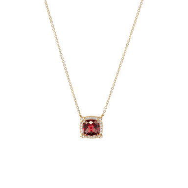 Petite Châtelaine Pendant in Garnet with Diamond Accents