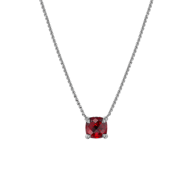 Châtelaine Pendant in Rhodolite Garnet with Diamond Accents