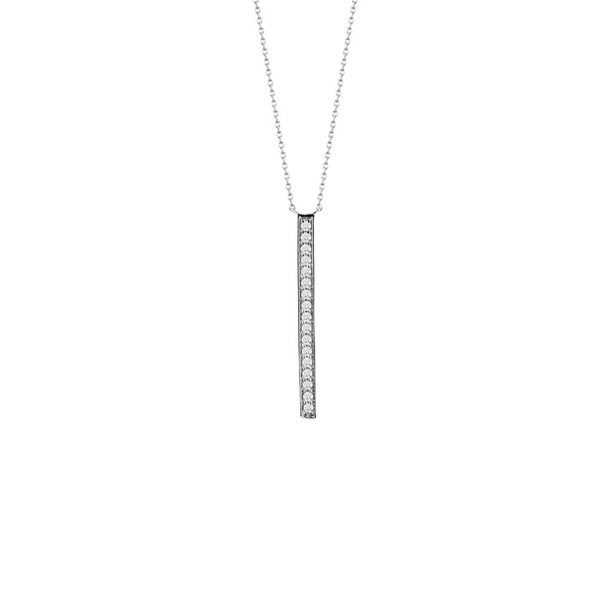 Sylvie Rose Pavé Long Bar Drop Necklace