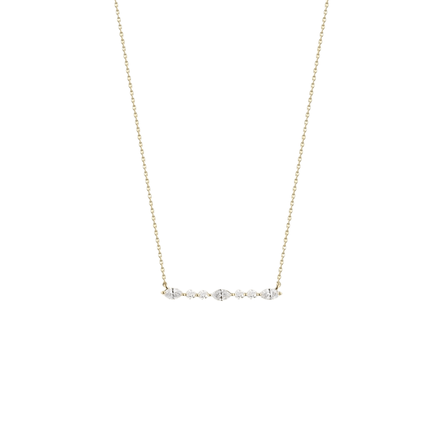 Alexa Jordyn Marquise Diamond Bar Necklace