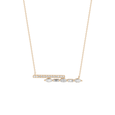 Alexa Jordyn Marquise Double Bar Necklace