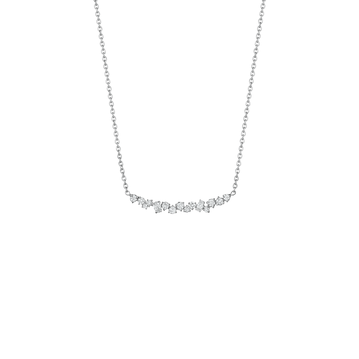 Stardust Cluster Bar Necklace