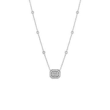 Mid Emerald-Cut Art Deco Necklace