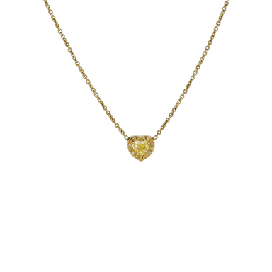 Heart Pendant in Yellow Diamond