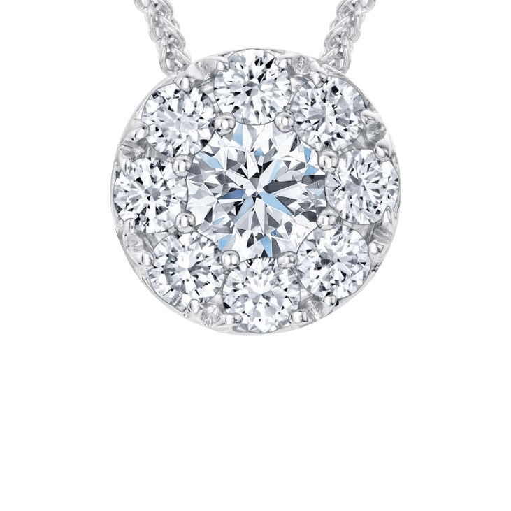 Diamond Center of My Universe Halo Eternal Pendant