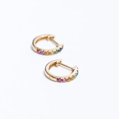Rainbow Hoop Earrings
