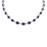 Sri Lanka Blue Sapphire & Diamond Graduated Halo Necklace