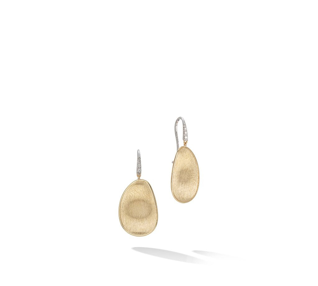 Diamond Lunaria Drop Earrings