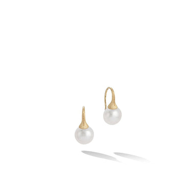 White Pearl Dangle Earrings