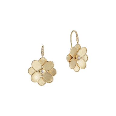 Diamond Lunaria Petali Drop Earrings