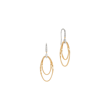 Marrakech Onde Double Concentric Earrings with Diamonds