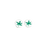 OSU Green Enamel Buckeye Leaf Studs