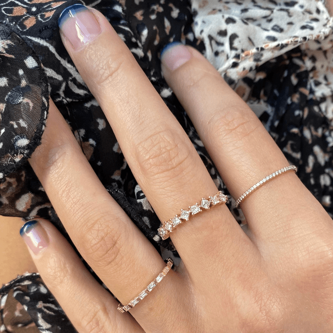 Millie Ryan Princess Cut Single Row Ring