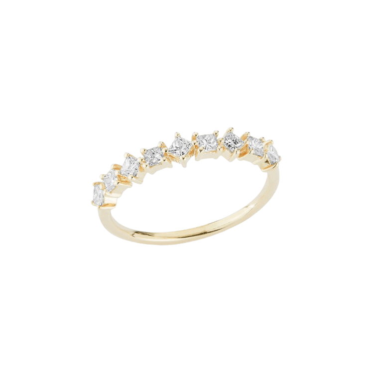 Millie Ryan Princess Cut Single Row Ring
