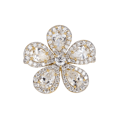 Classic Flower Ring in Diamond