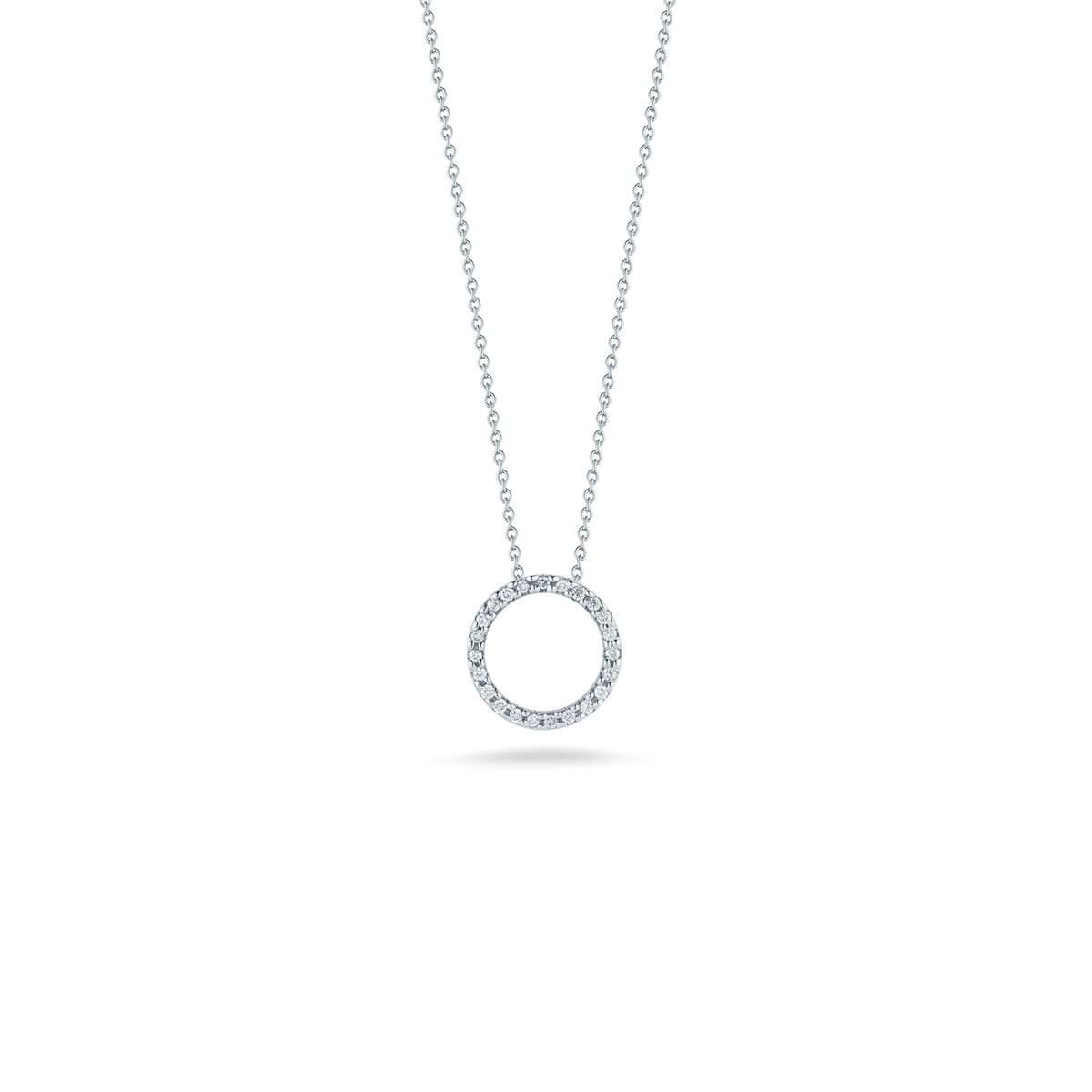 Open Circle Diamond Necklace