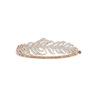 Diamond Feather Bangle