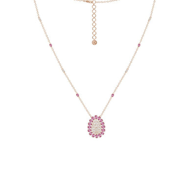 18K Rose Gold Scintillae Pink Sapphire Necklace