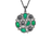 Emerald Diamond Nwl Pendant on Diamond Station Chain