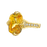 Yellow Sapphire and Diamond Cocktail Ring