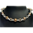 Brown Pearl Necklace with Diamond Accents