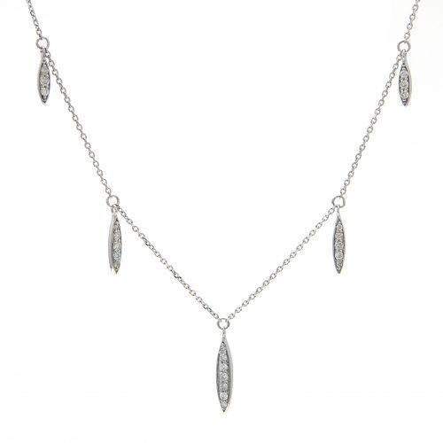 Dangle Pave Station Necklace