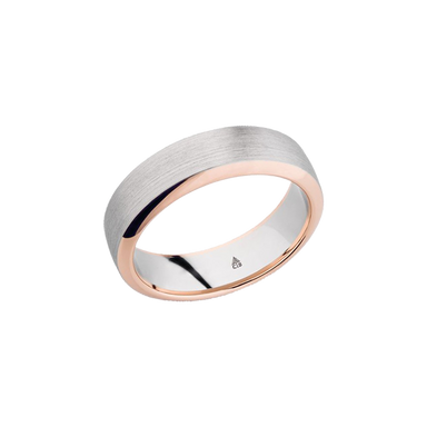Bevel Edge Mixed Metal Band