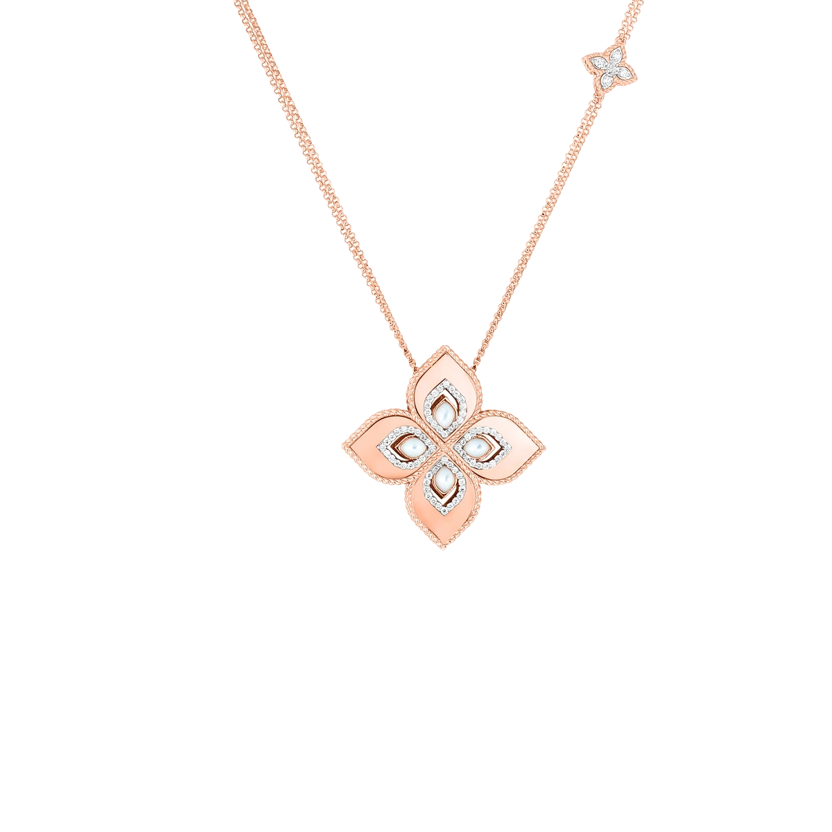 Mother of Pearl and Diamond Venetian Prince Pendant