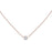 18K Rose Gold Round Diamond Necklace