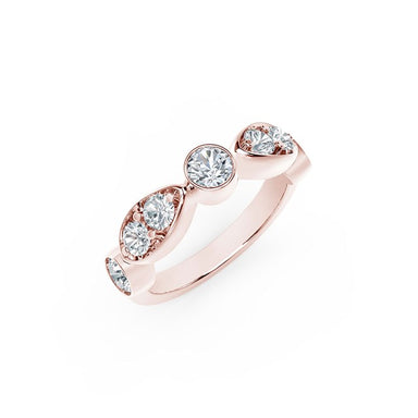 18K Rose Gold Stackable Bezel Set Diamond Ring