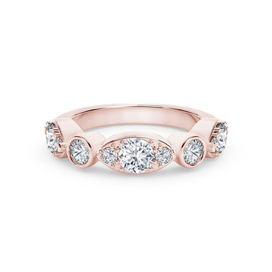 18K Rose Gold Delicate Diamond Ring
