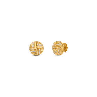 Royal Opera Stud Earrings with Diamond Accents