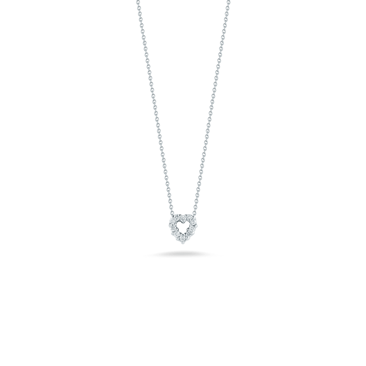 Baby Open Heart Necklace with Diamonds