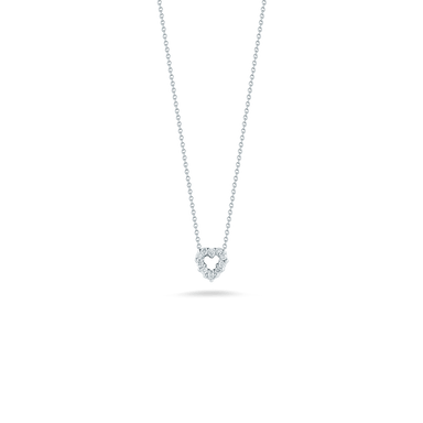 Baby Open Heart Necklace with Diamonds