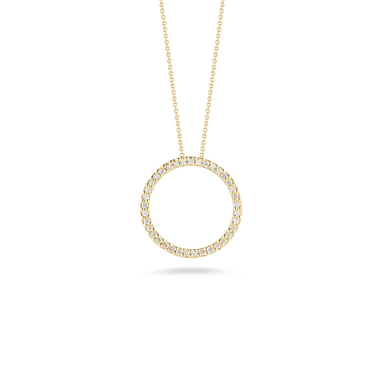 Open Circle Diamond Necklace