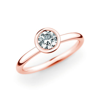 14K Rose Gold Polished Solitiare Setting