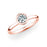 14K Rose Gold Polished Solitiare Setting