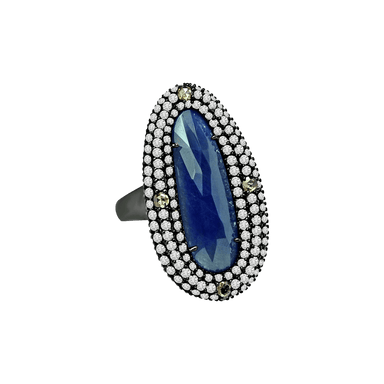 Rough Blue Sapphire Ring